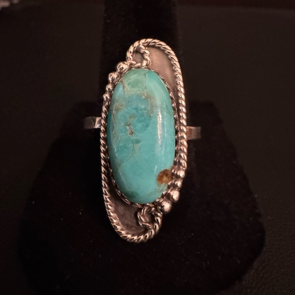 Turquoise Sterling‎ Silver Women's Ring